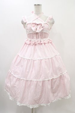 画像1: BABY,THE STARS SHINE BRIGHT / シャーリングベビードールジャンパースカート Free ピンク H-25-11-18-1017-BA-OP-NS-ZH