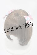 BABY,THE STARS SHINE BRIGHT / Mignonette Fleurieグログランリボンクリップ  ローズピンク/サックス H-25-11-18-1002-BA-AC-NS-ZH