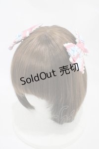 BABY,THE STARS SHINE BRIGHT / Mignonette Fleurieグログランリボンクリップ  ローズピンク/サックス H-25-11-18-1002-BA-AC-NS-ZH