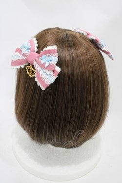 画像2: BABY,THE STARS SHINE BRIGHT / Mignonette Fleurieグログランリボンクリップ  ローズピンク/サックス H-25-11-18-1002-BA-AC-NS-ZH