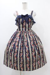 axes femme kawaii / ローズベリーガーデンジャンスカ M ネイビー H-25-11-18-1021-AX-OP-NS-ZH