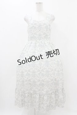 画像1: m petit by misako / MSKトワルドジュイジャンパースカート LL オフ/サックス H-25-11-18-1023-LO-SK-NS-ZH