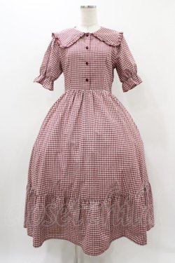 画像1: m petit by misako / AM*ギンガムCHKワンピース M レッド H-25-11-18-1026-LO-OP-NS-ZH