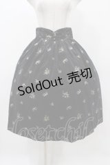 axes femme / 総刺繍ベロアスカート M ブラック H-25-11-18-1028-AX-SK-NS-ZH