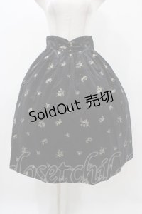 axes femme / 総刺繍ベロアスカート M ブラック H-25-11-18-1028-AX-SK-NS-ZH