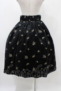 画像2: axes femme / 総刺繍ベロアスカート M ブラック H-25-11-18-1028-AX-SK-NS-ZH