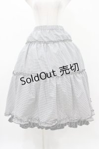 m petit by misako / NINA'S RVパニエスカート L ブラック/ブラックギンガムリバーシブル H-25-11-18-1029-LO-SK-NS-ZH