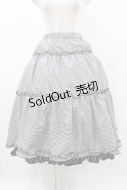 画像1: m petit by misako / NINA'S RVパニエスカート L ブラック/ブラックギンガムリバーシブル H-25-11-18-1029-LO-SK-NS-ZH