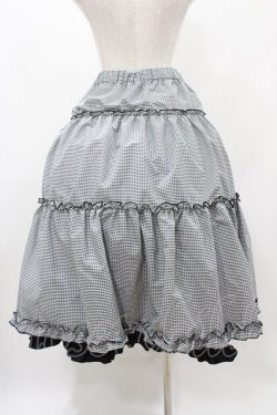 画像2: m petit by misako / NINA'S RVパニエスカート L ブラック/ブラックギンガムリバーシブル H-25-11-18-1029-LO-SK-NS-ZH