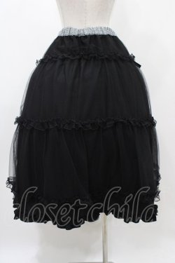 画像4: m petit by misako / NINA'S RVパニエスカート L ブラック/ブラックギンガムリバーシブル H-25-11-18-1029-LO-SK-NS-ZH