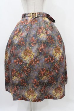 画像1: axes femme / ステンドグラスランプ柄スカート M オレンジ H-25-11-18-1030-AX-SK-NS-ZH