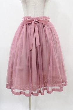 画像1: F&A / グログランリボン使いチュールスカート Free PINK H-25-11-18-1031-LO-SK-NS-ZH