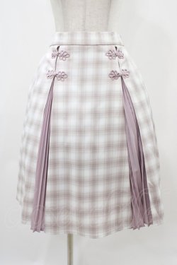 画像1: axes femme kawaii / チャイナ釦切り替えスカート M ラベンダー H-25-11-18-1032-AX-SK-NS-ZH