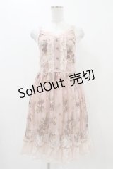 axes femme / 蝶プリントワンピース M ピンク H-25-11-18-1034-AX-OP-NS-ZH