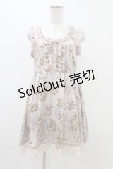 axes femme / パネル花柄チュニックワンピース M ピンク H-25-11-18-1035-AX-OP-NS-ZH