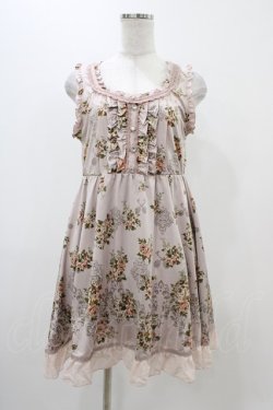 画像1: axes femme / パネル花柄チュニックワンピース M ピンク H-25-11-18-1035-AX-OP-NS-ZH