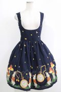 Innocent World / キノコの森の時計うさぎコルセットジャンパースカート M ネイビー H-25-11-19-001-IW-OP-NS-ZH