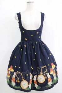 Innocent World / キノコの森の時計うさぎコルセットジャンパースカート M ネイビー H-25-11-19-001-IW-OP-NS-ZH