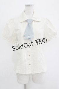 Kurumi Collaboration / マリンアカデミアブラウス M アイボリー/サックス H-25-11-19-030-GO-BL-NS-ZH