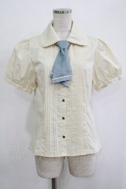 画像1: Kurumi Collaboration / マリンアカデミアブラウス M アイボリー/サックス H-25-11-19-030-GO-BL-NS-ZH