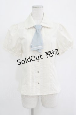 画像1: Kurumi Collaboration / マリンアカデミアブラウス M アイボリー/サックス H-25-11-19-030-GO-BL-NS-ZH