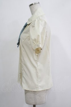画像2: Kurumi Collaboration / マリンアカデミアブラウス M アイボリー/サックス H-25-11-19-030-GO-BL-NS-ZH