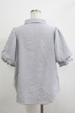 画像3: axes femme / パフスリーブブラウス Free グレーギンガム H-25-11-19-031-AX-BL-NS-ZH