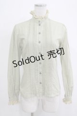 Victorian maiden / レースリボン付スタンドカラーブラウス Free グリーン H-25-11-19-032-CL-BL-NS-ZH