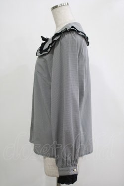 画像2: Amavel / ギンガムチェックフリルブラウス Free ブラック H-25-11-19-034-CA-BL-NS-ZH