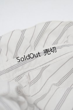 画像4: axes femme / ストライプフリルブラウス M アイボリー/ブラウン H-25-11-19-035-AX-BL-NS-ZH