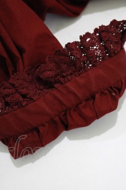 画像4: Victorian maiden / レースリボン付スタンドカラーブラウス Free ボルドー H-25-11-19-036-CL-BL-NS-ZH