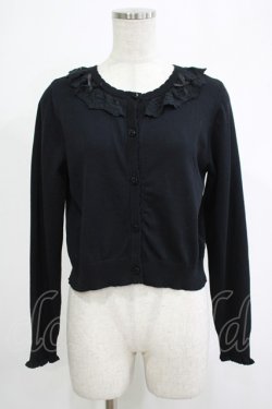 画像1: m petit by misako / TT*AOKフリルニットCD S ブラック H-25-11-19-038-LO-TO-NS-ZH