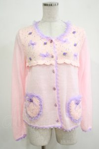 Nile Perch / ハートポケットニットカーディガン Free ピンク H-25-11-19-039-LO-TO-NS-ZH