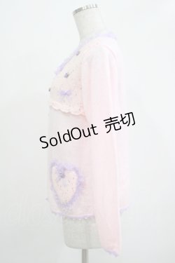 画像2: Nile Perch / ハートポケットニットカーディガン Free ピンク H-25-11-19-039-LO-TO-NS-ZH
