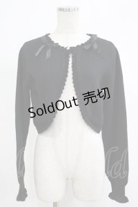 m petit by misako / AM*リボンニットボレロ M ブラック H-25-11-19-040-LO-TO-NS-ZH