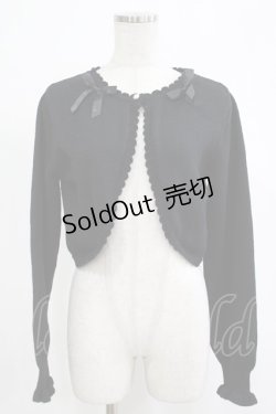 画像1: m petit by misako / AM*リボンニットボレロ M ブラック H-25-11-19-040-LO-TO-NS-ZH