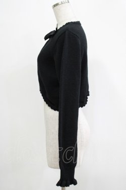 画像2: m petit by misako / AM*リボンニットボレロ M ブラック H-25-11-19-040-LO-TO-NS-ZH