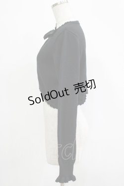 画像2: m petit by misako / AM*リボンニットボレロ M ブラック H-25-11-19-040-LO-TO-NS-ZH