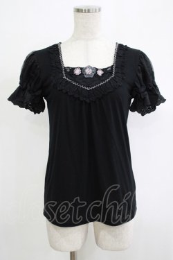 画像1: axes femme / ヨーク切替トップス M ブラック H-25-11-19-044-AX-TO-NS-ZH