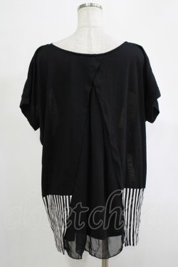 画像3: axes femme / レースボーダートップス M ブラック/グレー H-25-11-19-045-AX-TO-NS-ZH