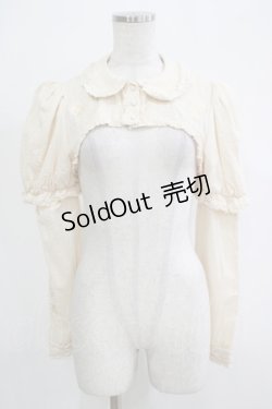 画像1: DearMyLove / いばらの薔薇デザインフリルブラウス M ホワイト H-25-11-19-048-EL-BL-NS-ZH