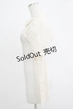 画像2: DearMyLove / いばらの薔薇デザインフリルブラウス M ホワイト H-25-11-19-048-EL-BL-NS-ZH