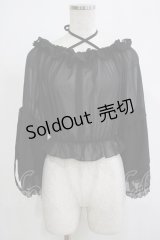 月雁自制（海外ロリータブランド） / シフォンブラウス Free ブラック H-25-11-19-050-PU-BL-NS-ZH