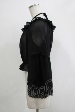 画像2: 月雁自制（海外ロリータブランド） / シフォンブラウス Free ブラック H-25-11-19-050-PU-BL-NS-ZH