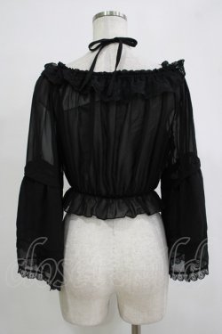 画像3: 月雁自制（海外ロリータブランド） / シフォンブラウス Free ブラック H-25-11-19-050-PU-BL-NS-ZH