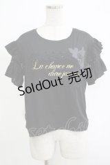 axes femme / フリルトップス M ブラック H-25-11-19-051-AX-TO-NS-ZH