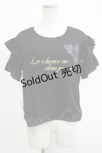 axes femme / フリルトップス M ブラック H-25-11-19-051-AX-TO-NS-ZH