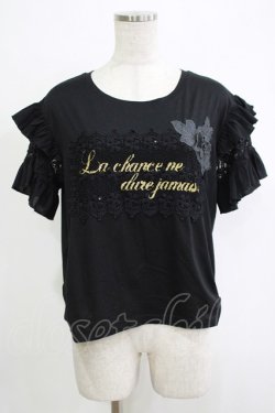 画像1: axes femme / フリルトップス M ブラック H-25-11-19-051-AX-TO-NS-ZH