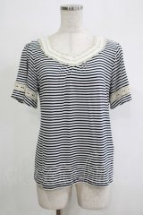 axes femme / ハシゴレース使いインナープルオーバー L オフ/ネイビー H-25-11-19-052-AX-TO-NS-ZH