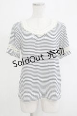 axes femme / ハシゴレース使いインナープルオーバー L オフ/ネイビー H-25-11-19-052-AX-TO-NS-ZH